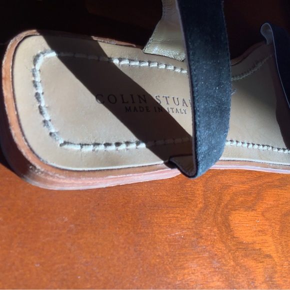 COLIN STUART. LADIES LEATHER & BLACK SUEDE STRAPPED SANDALS.,SIZE 8 - Picture 4 of 7